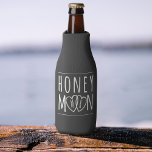 Honeymoon Bride and Groom Monogram Bottle Cooler<br><div class="desc">A simple design of two interlocking hearts with your initials. Pack it in your luggage and drive off into the sunset with your beloved on your Honeymoon.</div>