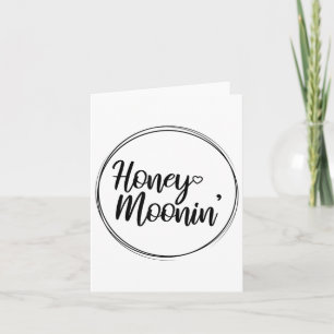Honeymoon Couple Wedding Honeymoonin Brides Groom Card