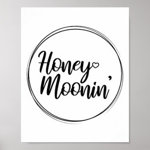 Honeymoon Couple Wedding Honeymoonin Brides Groom  Poster