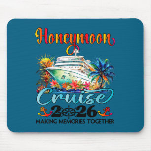 Honeymoon Cruise 2026 Just Married Design Mouse Pad