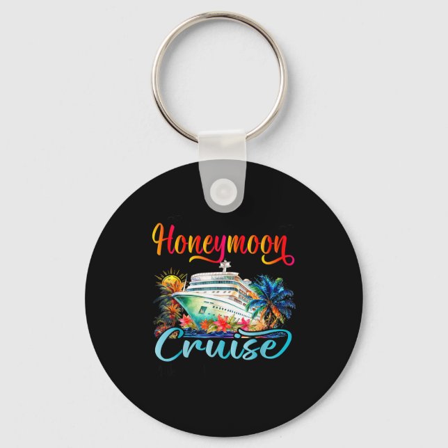 Honeymoon Cruise 2026 Just Married Keychain (Front)