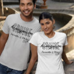 Honeymoon Cruise Elegant Simple Custom T-Shirt<br><div class="desc">This design may be personalized in the area provided by changing the photo and/or text. Or it can be customized by clicking Personalize this Template and then choosing the click to customize further option and delete or change the color of the background, add text, change the text color or style,...</div>