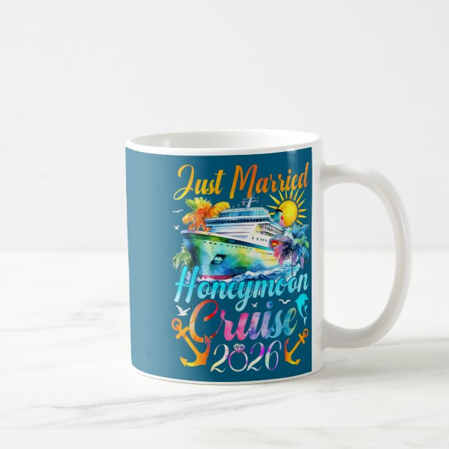 Honeymoon Cruise For Matching Couples 2026 Just Ma Coffee Mug (Right)