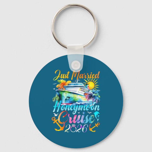 Honeymoon Cruise For Matching Couples 2026 Just Ma Keychain (Front)