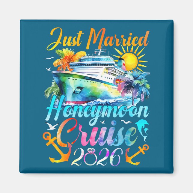 Honeymoon Cruise For Matching Couples 2026 Just Ma Magnet (Front)