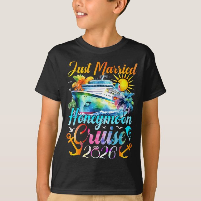 Honeymoon Cruise For Matching Couples 2026 Just Ma T-Shirt (Front)