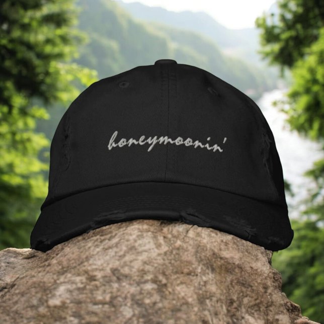 Honeymoon Cruise Honeymoonin' Honeymoon Embroidered Baseball Cap (Creator Uploaded)
