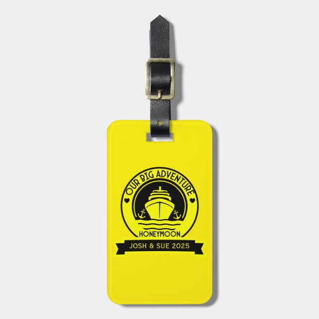 Honeymoon Cruise Luggage Tag (Front Vertical)