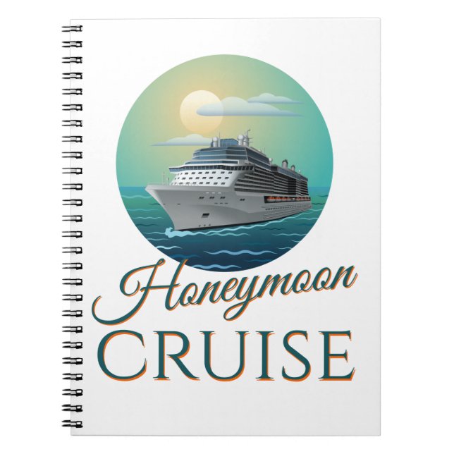 Honeymoon Cruise Newlywed Just Married Couples Notebook (Front)