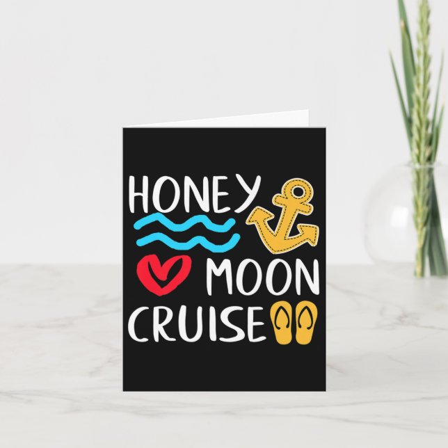 Honeymoon Cruise Ship Couples Great Gift Bride &am Card (Front)