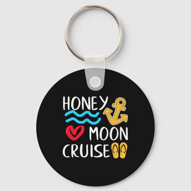 Honeymoon Cruise Ship Couples Great Gift Bride &am Keychain (Front)