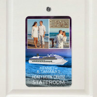 Honeymoon Cruise Stateroom Door Marker Beach Photo