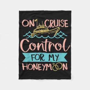 Honeymoon Cruise Vacation Bride Groom Fleece Blanket