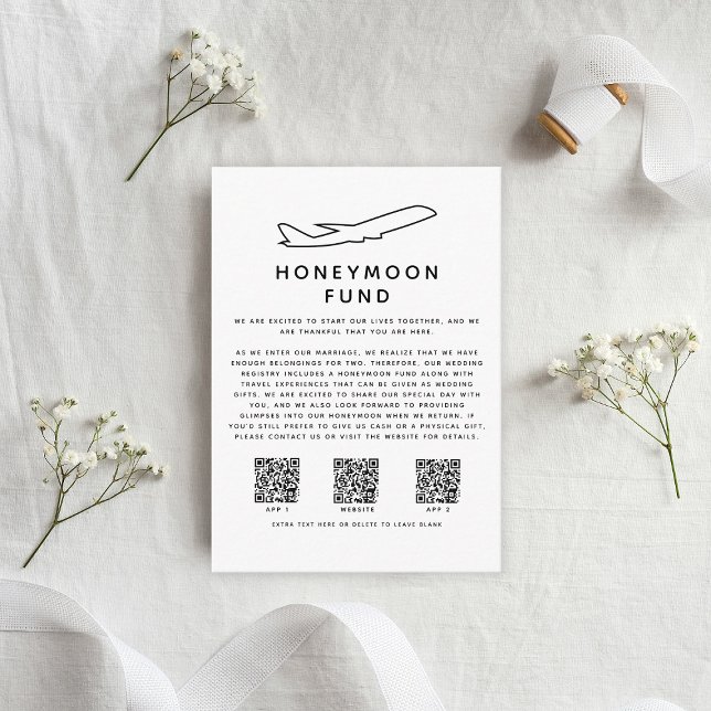 Honeymoon Fund Apps Website Digital QR Code Enclosure Card (Honeymoon Fund Apps Website Digital QR Code Enclosure Card
)