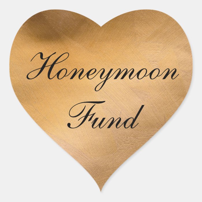 Honeymoon Fund Copper Heart Heart Sticker