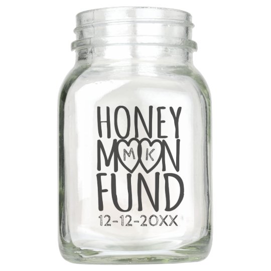 Honeymoon Fund Diy Wedding Mason Jar Zazzle Honeymoon Fund Diy Wedding Mason Jar