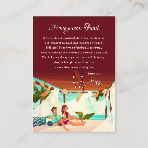 Honeymoon Fund Enclosure Card