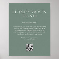 Honeymoon Fund Minimal Dark Sage Wishing Well