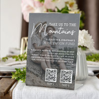 Honeymoon fund modern cash qr code photo