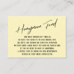 Honeymoon Fund Modern Handwriting Pale Yellow Enclosure Card<br><div class="desc">These simple, distinctive card inserts were designed to match other items in a growing event suite that features a modern casual handwriting font over a plain background you can change to any color you like. On the front side you read "Honeymoon Fund" in the featured type; on the back I've...</div>