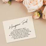 Honeymoon Fund Modern Handwriting Simple Cream Enclosure Card<br><div class="desc">These simple, distinctive card inserts were designed to match other items in a growing event suite that features a modern casual handwriting font over a plain background you can change to any color you like. On the front side you read "Honeymoon Fund" in the featured type; on the back I've...</div>