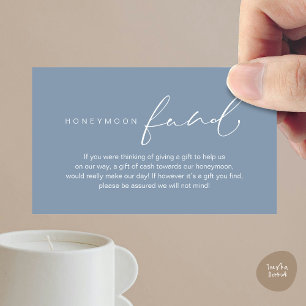 Honeymoon Fund, Modern Romantic Wedding Enclosure Card