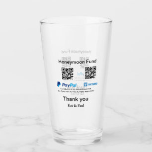 Honeymoon Fund PayPal Venmo QR code thank you Glass