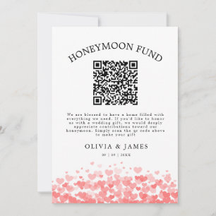 Honeymoon Fund QR Code Sign, Wedding Honeymoon Invitation