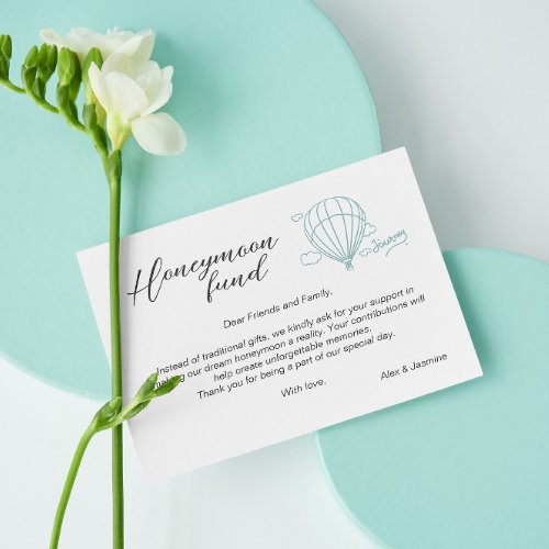 Honeymoon Fund Qr Code Travel Fund Request Gift Enclosure Card