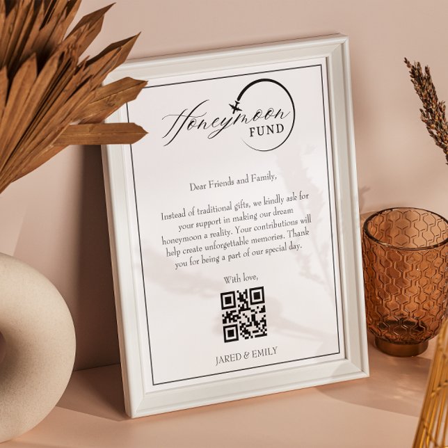 Honeymoon Fund Qr Code Travel Fund Request Poster (Honeymoon Fund Qr Code Travel Fund Request Poster)