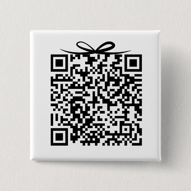Honeymoon Fund QR Code w/bow Gift Box Button (Front)
