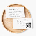 Honeymoon Fund QR Code Wedding Registry Gift Enclosure Card<br><div class="desc">Simple, stylish wedding honeymoon fund enclosure card in a modern minimalist design style with a classic typography and a chic sophisticated feel. The text can easily be personalized with your names, payment details (venmo, paypal, zelle etc), scannable QR code and message for a unique one of a kind wedding design....</div>