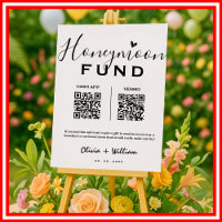 Honeymoon Fund QR Modern Honeymoon Wish Wedding
