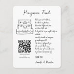 Honeymoon fund request wedding QR CODE Enclosure Card<br><div class="desc">Honeymoon fund request wedding insert card. Kraft paper for a great rustic effect. Select white paper for elegant effect.</div>