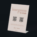 Honeymoon Fund Retro Cash QR Code Wedding Sign<br><div class="desc">Introducing our Honeymoon Fund Retro Cash QR Code Wedding Sign, a modern and practical addition to your wedding day. This sign, featuring a retro design and a QR code, allows your guests to contribute to your honeymoon fund with ease. Made with high-quality materials, it offers durability and a professional look....</div>