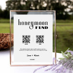 Honeymoon Fund Retro Cash QR Code Wedding Sign<br><div class="desc">Introducing our Honeymoon Fund Retro Cash QR Code Wedding Sign, a modern and practical addition to your wedding day. This sign, featuring a retro design and a QR code, allows your guests to contribute to your honeymoon fund with ease. Made with high-quality materials, it offers durability and a professional look....</div>