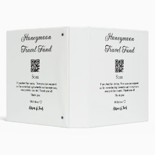 Honeymoon fund scan QR codeadd name  3 Ring Binder