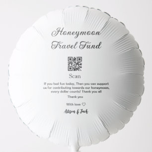 Honeymoon fund scan QR codeadd name  Balloon