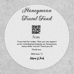 Honeymoon fund scan QR codeadd name Patch
