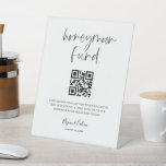 Honeymoon Fund Sign Cash Gift Donation Scan Poster<br><div class="desc">Our paper poster sign is perfect to add to a frame to display on your gift table. Guests can choose to send cash donations for your honeymoon directly from their mobile device by scanning the QR code.</div>