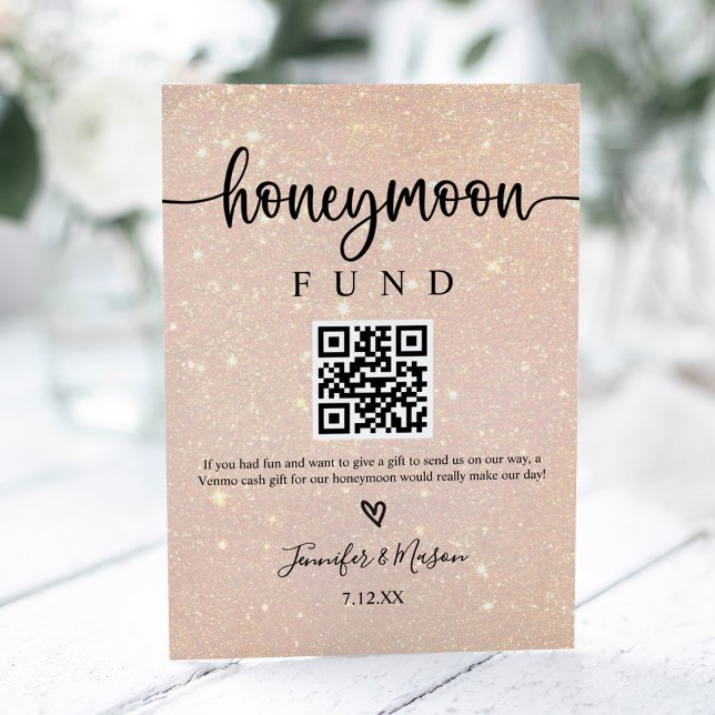 Honeymoon Fund Sign, Cash Honeymoon Wish Pedestal Sign (Creator Uploaded)