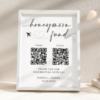 Honeymoon Fund Sign QR Code – Wedding Reception