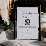 Honeymoon Fund Sign Wedding Cash Gift Table G400<br><div class="desc">Our paper honeymoon fund sign is perfect to add to a frame to display on your gift table. Guests can choose to send cash donations for your honeymoon directly from their mobile device by scanning the QR code. This item is part of our Gwen wedding invitation suite G400, please visit...</div>