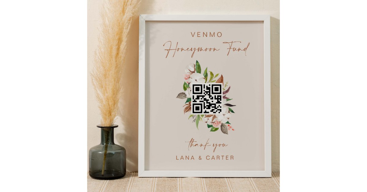 Honeymoon Fund Sign Wedding Cash Gift Table G400