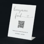 Honeymoon Fund Sign with Message & QR Code<br><div class="desc">Honeymoon Fund Sign with Poem & QR Code - A wonderfully modern and minimalist background to communicate your honeymoon wishes.  Inserting your QR code makes the process even easier for your guests.</div>
