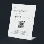 Honeymoon Fund Sign with Poem & QR Code<br><div class="desc">Honeymoon Fund Sign with Poem & QR Code - A wonderfully modern and minimalist background to communicate your honeymoon wishes with a poem.  Inserting your QR code makes the process even easier for your guests.</div>
