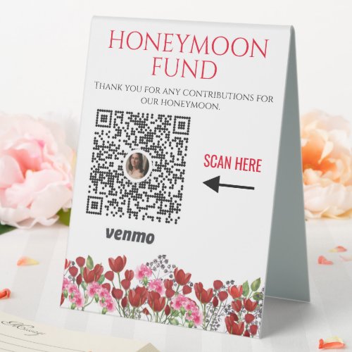 Honeymoon Fund Venmo QR Code Sign 