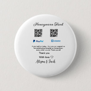 Honeymoon fund venomo paypal donation Q R couple Button
