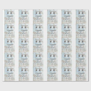 Honeymoon fund venomo paypal donation Q R couple Wrapping Paper