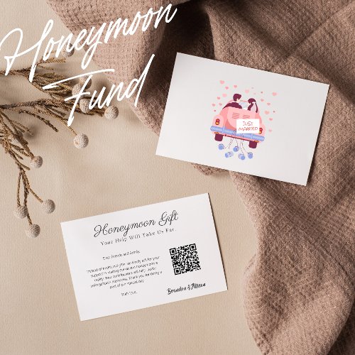 Honeymoon Fund Wedding Registry Gift Qr Code Invitation